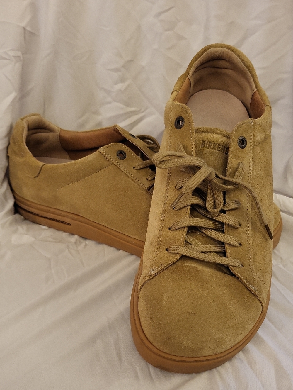 Birkenstock Men’s Bend Suede Lace-Up Sneaker in Tan
